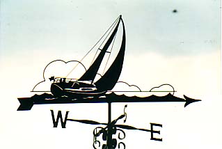 Leaning Over weathervane